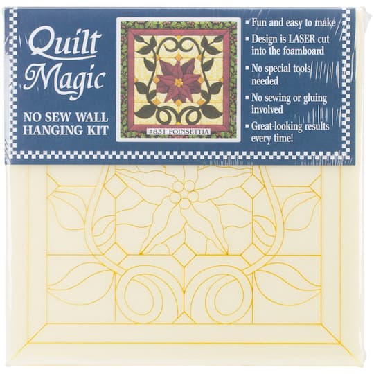 Quilt Magic&#xAE; Christmas Poinsettia No Sew Wall Hanging Kit
